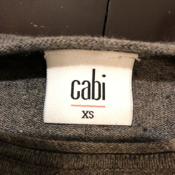 Cabi mushroom brown gray knit sweater top size Extra Small XS #3305 - Picture 7 of 12